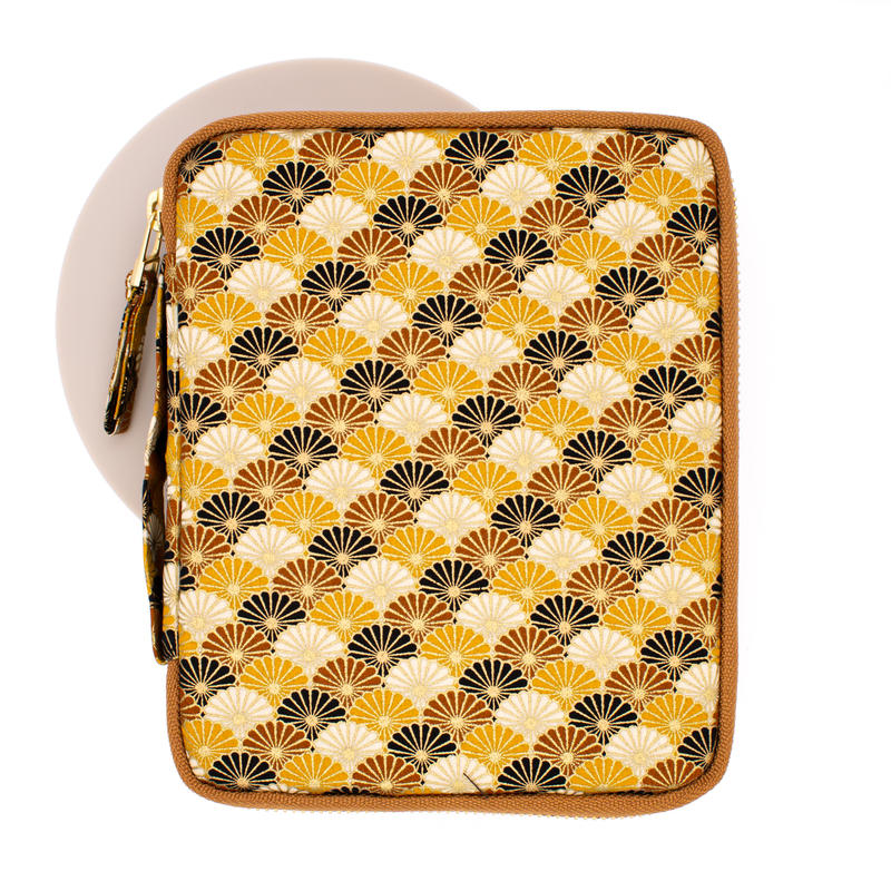 Kyoku Haku Pen Case for 10 Pens Qinghai Wave Yellow