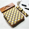 Kyoku Haku Pen Case for 10 Pens Qinghai Wave Yellow