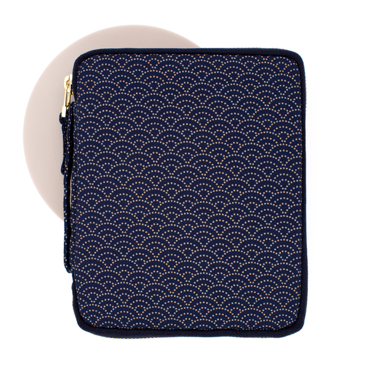 Kyoku Haku Pen Case for 10 Pens Seigaiha