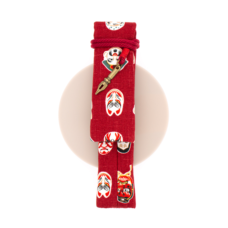 Kyoku Haku Kimono Portapenne 1 Posto Japanese Folk Rosso
