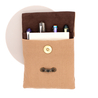 Kyoku Haku Pen Case for 4 Pens Grilles Khaki