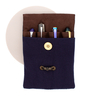 Kyoku Haku Pen Case for 4 Pens Grilles Blue