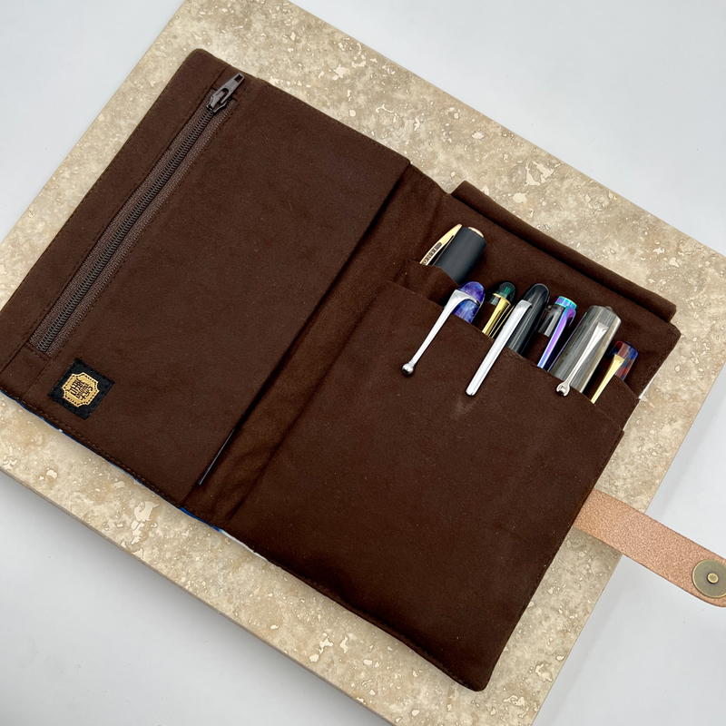 Kyoku Haku Pen Case for 7 Pens Indigo River