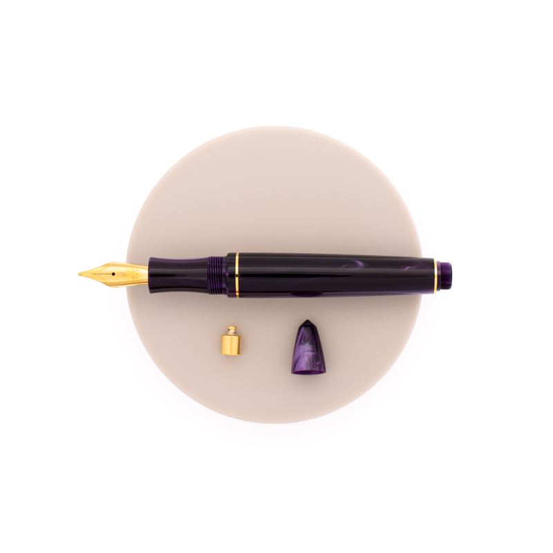 Delta Write Balance Fountain Pen Purple & Gold