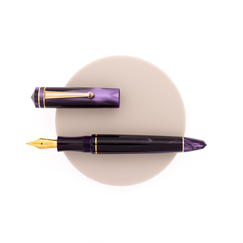 Delta Write Balance Fountain Pen Purple & Gold