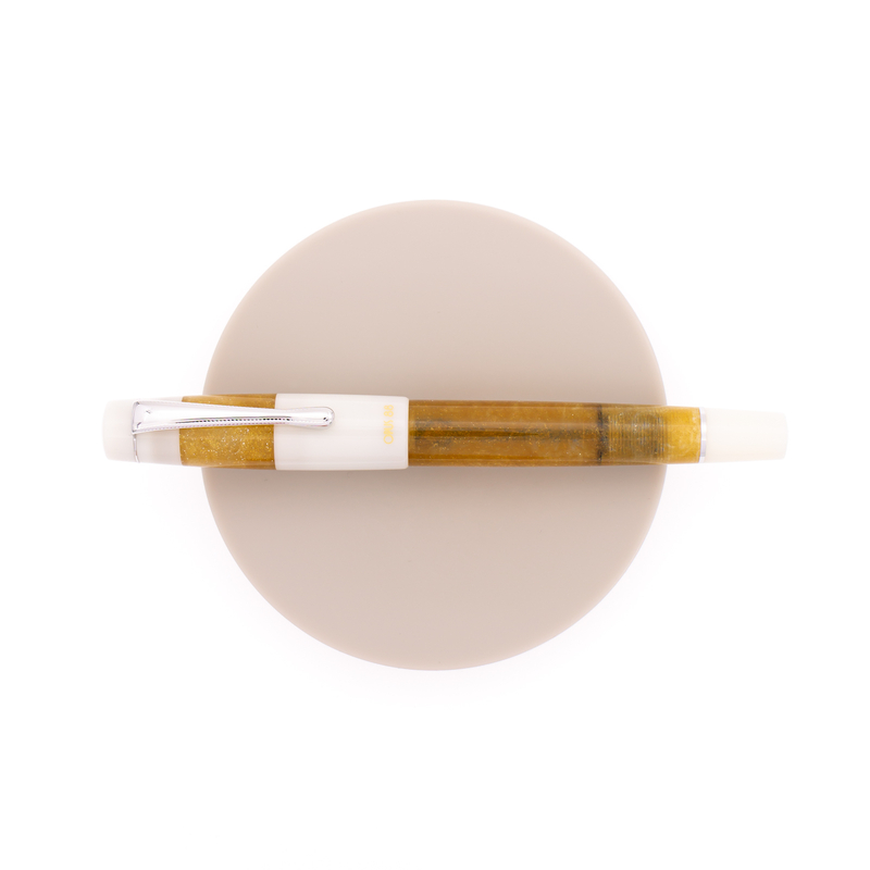 Opus 88 Koloro Fountain Pen White & Amber