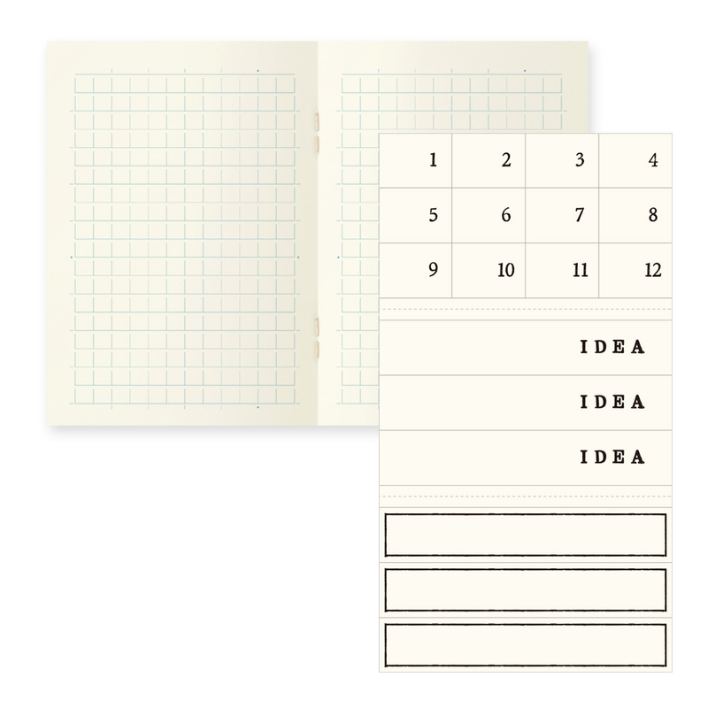 Md Paper Notebook Light A7 Grid 3 pcs Pack