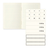 Md Paper Notebook Light A7 Grid 3 pcs Pack