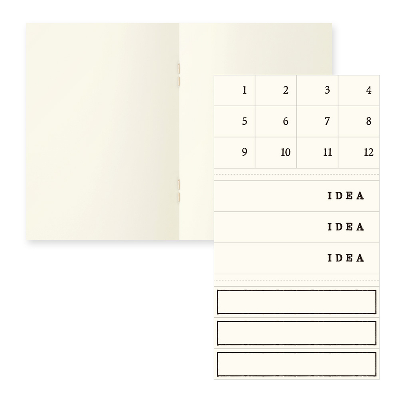 Md Paper Notebook Light A7 Blank 3 pcs Pack