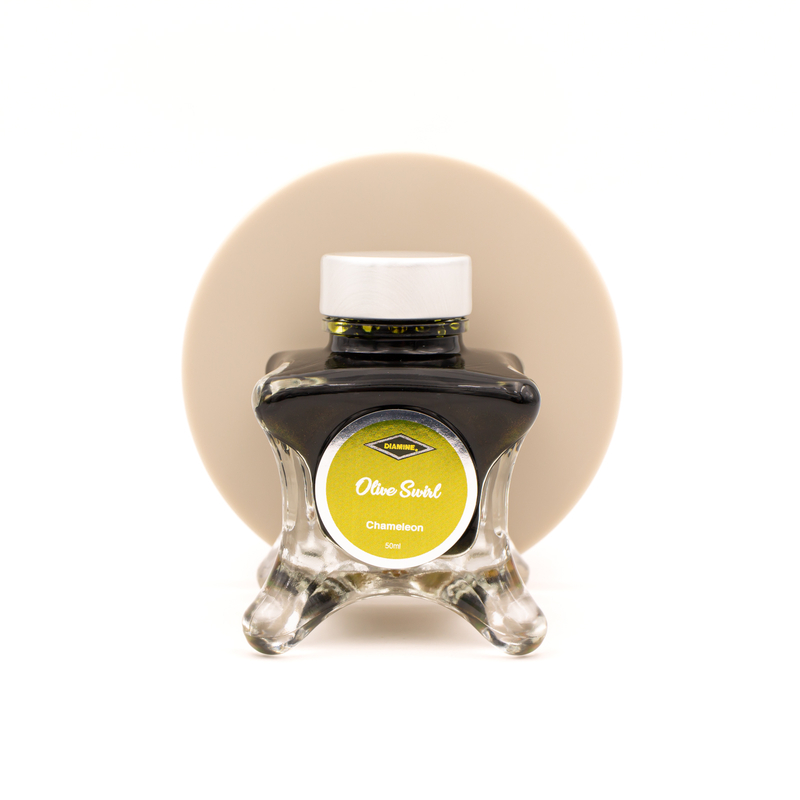 Diamine Inkvent Olive Swirl Ink Bottle 50 ml Green Edition Chameleon