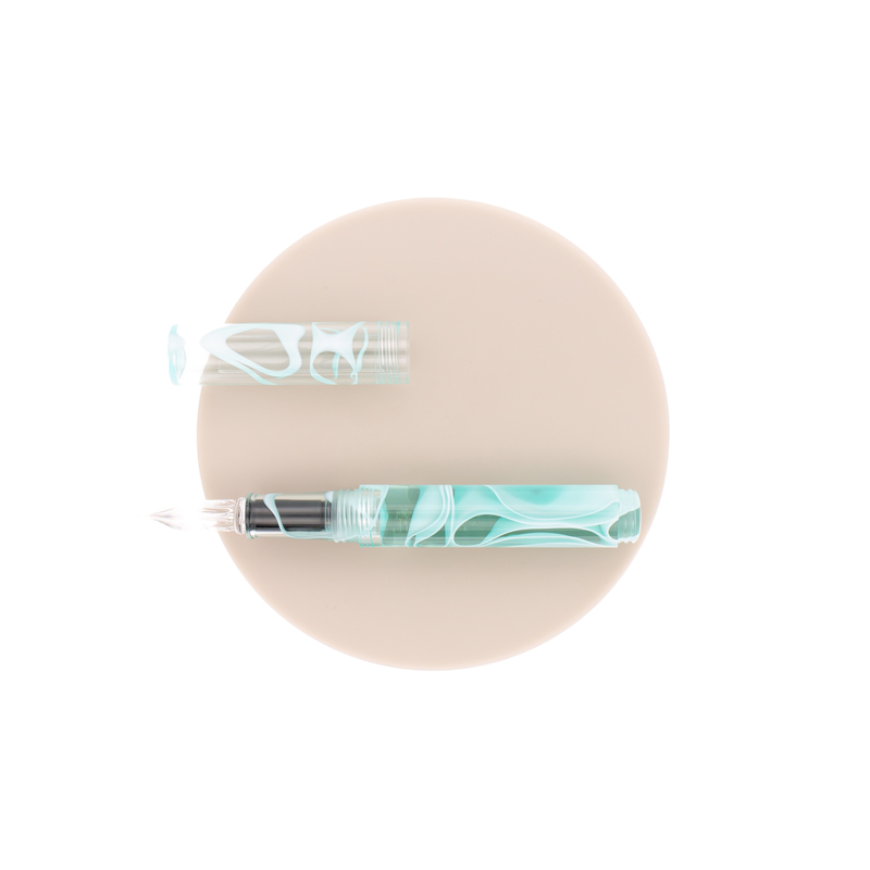 Guitar Penna con Pennino da Intinzione in Vetro Ice Mint