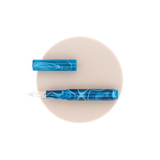 Guitar Penna con Pennino da Intinzione in Vetro Peacock Blue