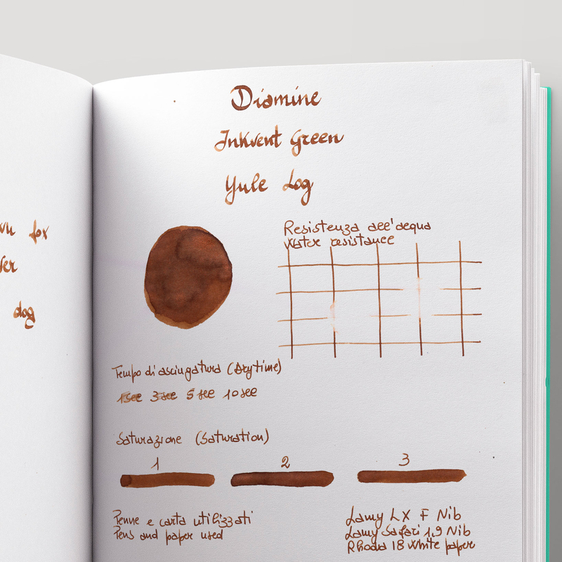 Diamine Diamine Inkvent Yule Log Inchiostro 50 ml Green Edition Shimmer