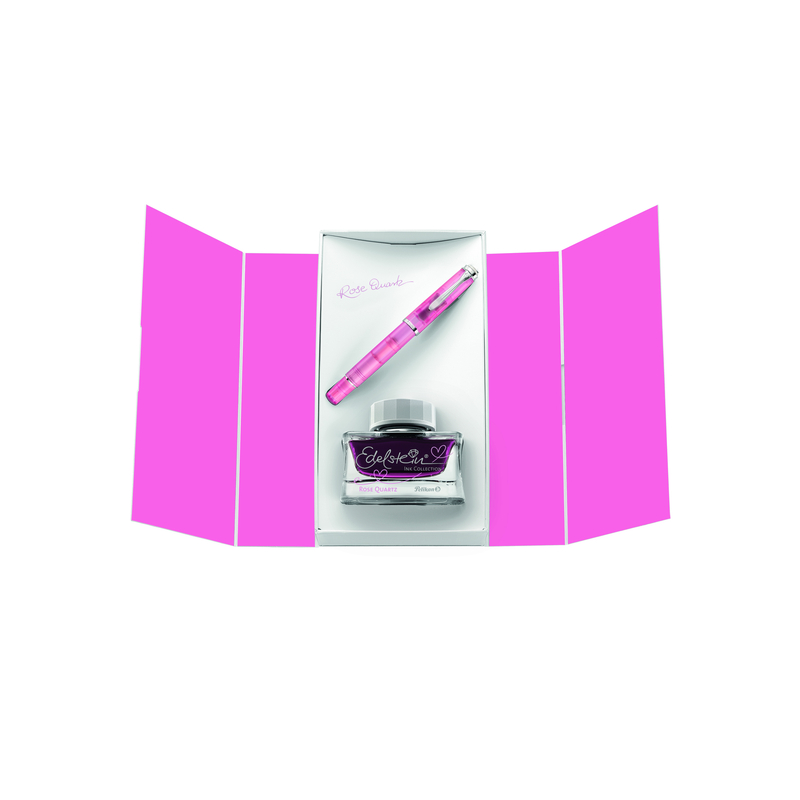 Pelikan Pelikan M205 Set Fountain Pen & Ink Rose Quartz 2023 Special Edition