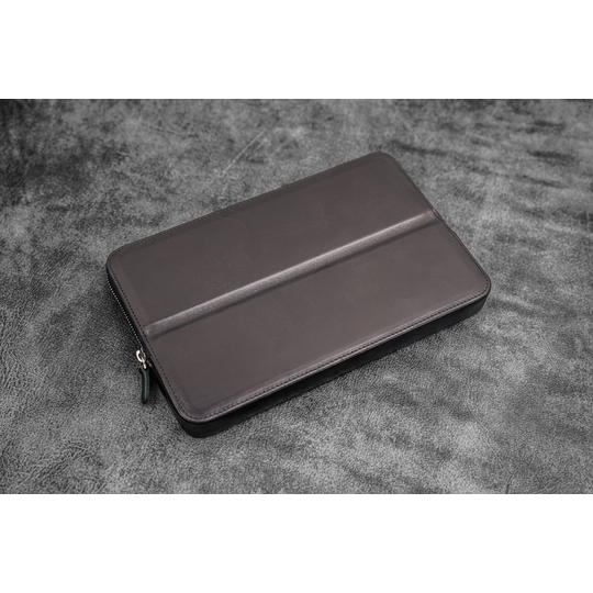 Galen Leather Magnum Opus Portapenne in Pelle 12 Posti Nero