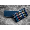 Galen Leather Galen Leather Magnum Opus Portapenne in Pelle 12 Posti Crazy Horse Navy Blue