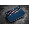 Galen Leather Galen Leather Magnum Opus Portapenne in Pelle 12 Posti Crazy Horse Navy Blue