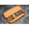 Galen Leather Galen Leather Magnum Opus Portapenne in Pelle 12 Posti Crazy Horse Brown