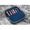 Galen Leather Galen Leather Magnum Opus Portapenne in Pelle 6 Posti Crazy Horse Navy Blue
