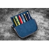 Galen Leather Galen Leather Magnum Opus Portapenne in Pelle 6 Posti Crazy Horse Navy Blue