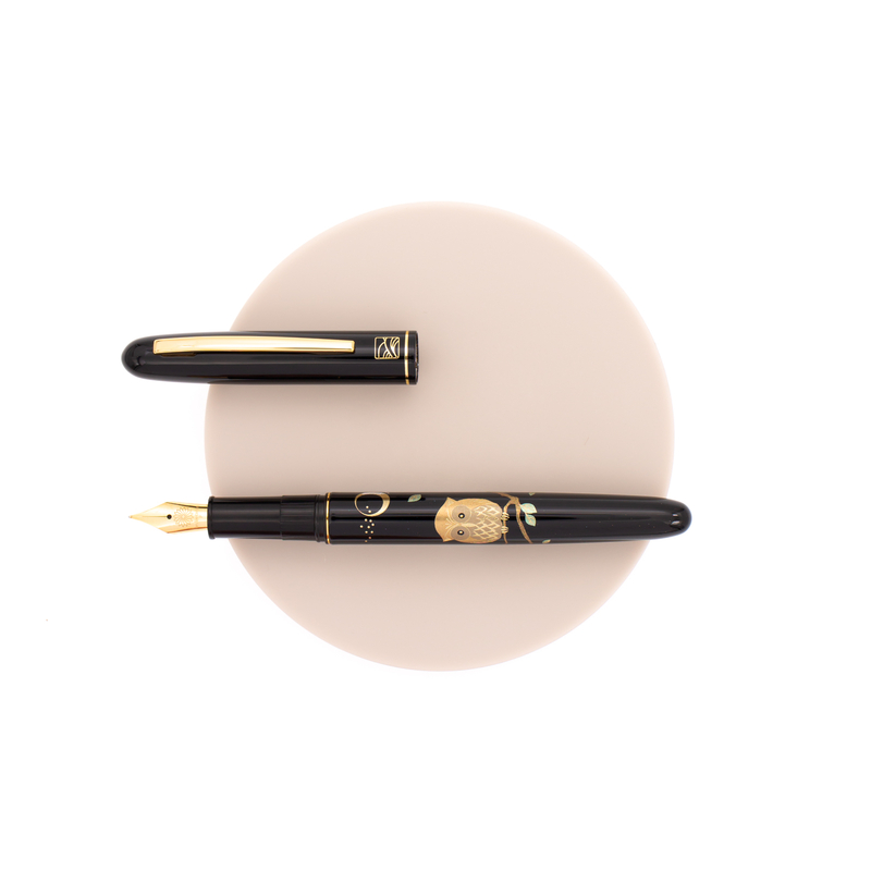 Wancher Wancher x Kuretake Kindai Maki-e Fountain Pen Fukurou