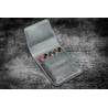 Galen Leather Galen Leather Flap Portapenne in Pelle 5 Posti Crazy Horse Smoky Grey