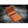 Galen Leather Galen Leather Flap Pen Case for 5 Pens Crazy Horse Brown