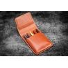 Galen Leather Galen Leather Flap Portapenne in Pelle 5 Posti Marrone