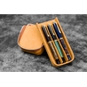 Galen Leather Galen Leather Magnum Opus 3 Slots Pen Case Crazy Horse Brown