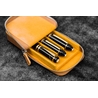 Galen Leather Galen Leather Magnum Opus Portapenne in Pelle 3 Posti Crazy Horse Honey Ochre