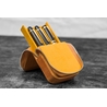 Galen Leather Galen Leather Magnum Opus Portapenne in Pelle 3 Posti Crazy Horse Honey Ochre