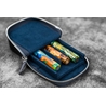 Galen Leather Galen Leather Magnum Opus Portapenne in Pelle 3 Posti Crazy Horse Navy Blue