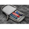 Galen Leather Galen Leather Magnum Opus Portapenne in Pelle 3 Posti Crazy Horse Smoky Grey