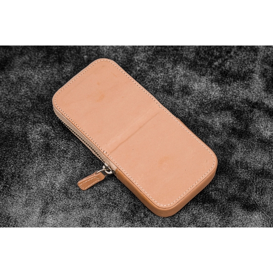 Galen Leather Magnum Opus 3 Slots Pen Case Undyed