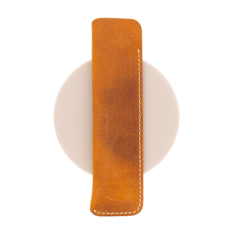 Galen Leather Galen Leather Sleeve for 1 Pen Crazy Horse Brown