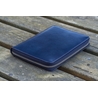 Galen Leather Galen Leather Zippered 5 Slots Pen Case with A6 Notebook Navy Blue
