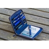 Galen Leather Galen Leather Zippered 5 Slots Pen Case with A6 Notebook Navy Blue