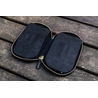 Galen Leather Galen Leather Portapenne in Pelle con Zip 6 Posti Nero