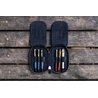Galen Leather Galen Leather Portapenne in Pelle con Zip 6 Posti Nero