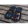 Galen Leather Galen Leather Portapenne in Pelle con Zip 6 Posti Nero