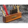 Galen Leather Galen Leather Wood Desk Organizer Pen and Tool Holder Walnut