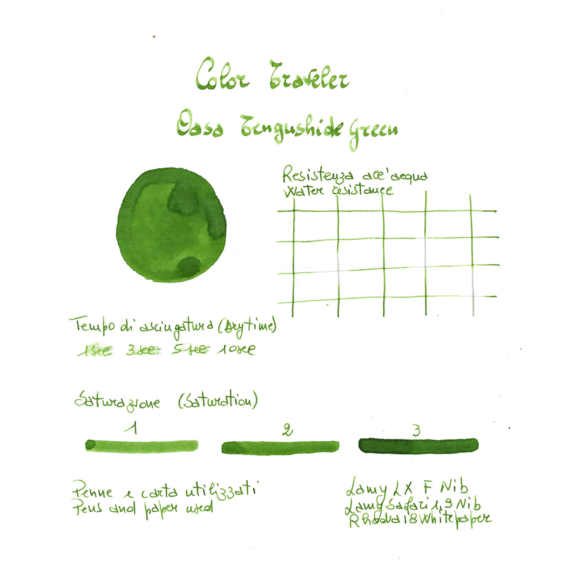 Color Traveler Color Traveler Oasa Tengushide Green Ink Bottle 30 ml