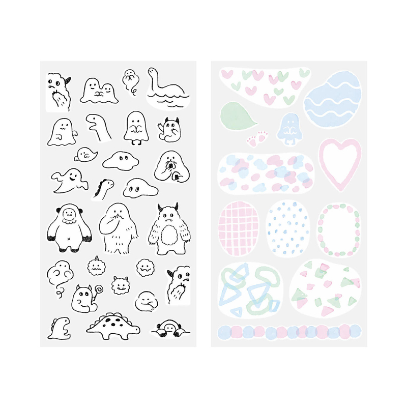 Midori Midori Sticker Two Sheets Adesivi Decorativi Monster