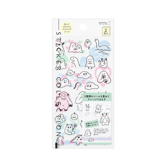 Midori Sticker Two Sheets Monster