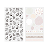 Midori Midori Sticker Two Sheets Adesivi Decorativi Monotone Flower