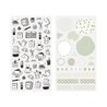 Midori Midori Sticker Two Sheets Adesivi Decorativi Monotone Cafè