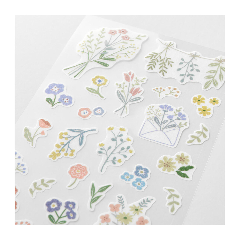 Midori Midori Sticker Two Sheets Adesivi Decorativi Flower