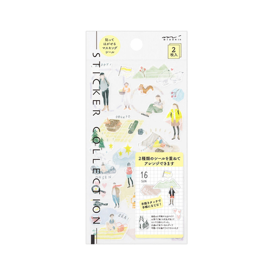 Midori Sticker Two Sheets Adesivi Decorativi Going Out
