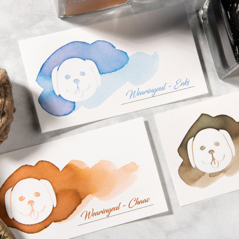 Wearingeul Wearingeul White Animal Farm Ink Swatch Card Puppy