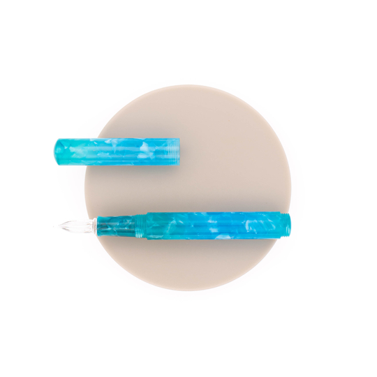 Guitar Penna con Pennino da Intinzione in Vetro Jelly Blue